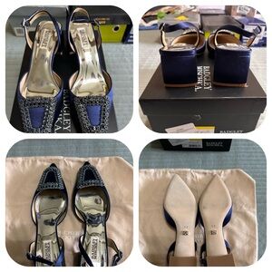 Badgley Mischka Dark Blue Embellished Heels